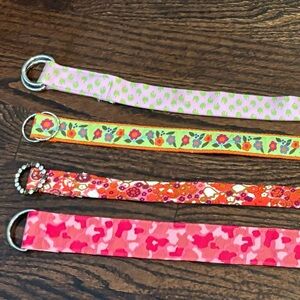 Set of 4 girls belts size small/medium